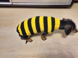 Bee knitted jumper for pets, bee sweater for dog, dachshund bee dog sweater