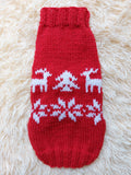 Christmas wool sweater with deer and snowflakes for a small dog, sweater deer for dog, christmas sweater with deer for little dachshund dachshundknit
