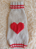 Festive Heart Pet Outfit Heart Jumper Dog Clothes Sweater Valentine's Day,Dog Lover Gift Knitted Sweater. dachshundknit
