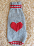 Festive Heart Pet Outfit Heart Jumper Dog Clothes Sweater Valentine's Day,Dog Lover Gift Knitted Sweater. dachshundknit
