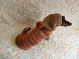 Copy of Warm Wool Stylish Clothes Pet Coat, Dog Hoodie, Dachshund Hooded Sweaters, Clothing for dachshund or small dog with sweater with hoodie dachshundknit