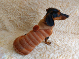 Copy of Warm Wool Stylish Clothes Pet Coat, Dog Hoodie, Dachshund Hooded Sweaters, Clothing for dachshund or small dog with sweater with hoodie dachshundknit