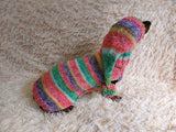 Christmas costume with snowmen for dog sweater and hat dachshundknit