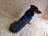 Suit with baseball ball for dog sweater and hat dachshundknit