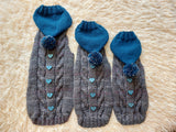 Suit with baseball ball for dog sweater and hat dachshundknit