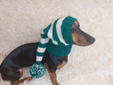Pet santa hat,christmas dog party hat with a pompom