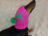 Pet Clothes Dinosaur Hat with Pompom,Dino Animals Hat for Dogs,Halloween Dinosaur Hat for Dachshund Dog