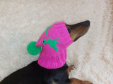Pet Clothes Dinosaur Hat with Pompom,Dino Animals Hat for Dogs,Halloween Dinosaur Hat for Dachshund Dog
