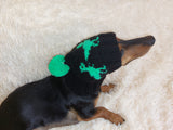Pet Clothes Dinosaur Hat with Pompom,Dino Animals Hat for Dogs,Halloween Dinosaur Hat for Dachshund Dog
