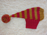Christmas Pets Clothes Santa Elf Hat with Pompom,Dachshund Dog Gift,Dog Xmas Photo Shoot Clothes