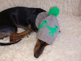Pet Clothes Dinosaur Hat with Pompom,Dino Animals Hat for Dogs,Halloween Dinosaur Hat for Dachshund Dog