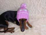 Pet Clothes Boned Hat with Pompom,Bone Dog Hat,Halloween Bonnet Hat for Dachshund Dog
