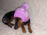 Pet Clothes Boned Hat with Pompom,Bone Dog Hat,Halloween Bonnet Hat for Dachshund Dog