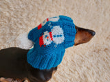 Snowman hat for Christmas party,cloches snowman dog hat, dachshund christmas cap