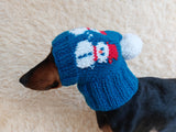 Snowman hat for Christmas party,cloches snowman dog hat, dachshund christmas cap