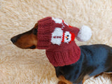 Snowman hat for Christmas party,cloches snowman dog hat, dachshund christmas cap