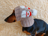 Snowman hat for Christmas party,cloches snowman dog hat, dachshund christmas cap