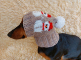 Snowman hat for Christmas party,cloches snowman dog hat, dachshund christmas cap