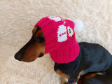 Snowman hat for Christmas party,cloches snowman dog hat, dachshund christmas cap