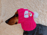 Snowman hat for Christmas party,cloches snowman dog hat, dachshund christmas cap