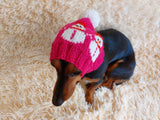 Snowman hat for Christmas party,cloches snowman dog hat, dachshund christmas cap