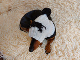 Handmade knitted dachshund hat for dogs, clothes for dogs hat with dachshund, gift for dachshund lover