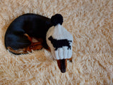 Handmade knitted dachshund hat for dogs, clothes for dogs hat with dachshund, gift for dachshund lover