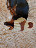 Handmade knitted dachshund hat for dogs, clothes for dogs hat with dachshund, gift for dachshund lover
