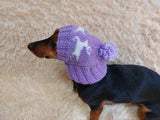 Christmas Reindeer Clothes Pom Pom Hat Dachshund Reindeer Hat Knitted Dog Reindeer Hat Party Photo Prop