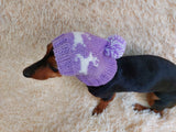 Christmas Reindeer Clothes Pom Pom Hat Dachshund Reindeer Hat Knitted Dog Reindeer Hat Party Photo Prop