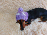 Christmas Reindeer Clothes Pom Pom Hat Dachshund Reindeer Hat Knitted Dog Reindeer Hat Party Photo Prop