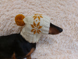 Christmas pet clothing with snowflakes, snood hat with snowflakes for dog