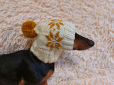 Christmas pet clothing with snowflakes, snood hat with snowflakes for dog