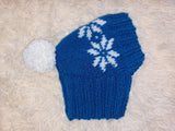 Christmas pet clothing with snowflakes, snood hat with snowflakes for dog