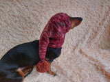 Christmas bright outfit dog hat with pompom,dachshund hat,Christmas clothes for dog photo shoot