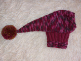Christmas bright outfit dog hat with pompom,dachshund hat,Christmas clothes for dog photo shoot