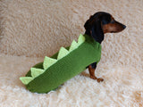 Dachshund Halloween Dinosaur Outfit Costume Sweater -dino pet cloches jamper