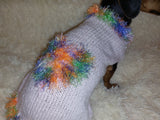 Valentine's day dog clothes with heart, dog jumper with rainbow heart