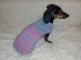 Jumper with hearts for dog valentine's day gift,Dachshund knitted heart sweater, clothing heart sweater, Valentine's day dog sweater