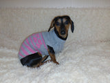 Jumper with hearts for dog valentine's day gift,Dachshund knitted heart sweater, clothing heart sweater, Valentine's day dog sweater