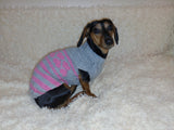 Jumper with hearts for dog valentine's day gift,Dachshund knitted heart sweater, clothing heart sweater, Valentine's day dog sweater