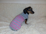 Jumper with hearts for dog valentine's day gift,Dachshund knitted heart sweater, clothing heart sweater, Valentine's day dog sweater