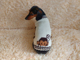 Clothes for a dachshund or small dog knitted winter wool warm jumper with a pattern