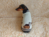 Clothes for a dachshund or small dog knitted winter wool warm jumper with a pattern
