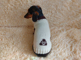Clothes for a dachshund or small dog knitted winter wool warm jumper with a pattern