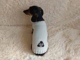 Clothes for a dachshund or small dog knitted winter wool warm jumper with a pattern