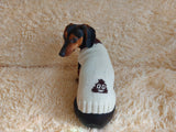 Clothes for a dachshund or small dog knitted winter wool warm jumper with a pattern