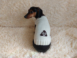 Clothes for a dachshund or small dog knitted winter wool warm jumper with a pattern