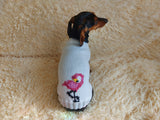 Clothes for a dachshund or small dog knitted winter wool warm jumper with a pattern