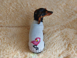 Clothes for a dachshund or small dog knitted winter wool warm jumper with a pattern